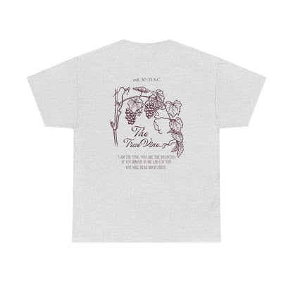 Vineyard Sketch Tee — 'The True Vine' Floral Grape Graphic T-Shirt