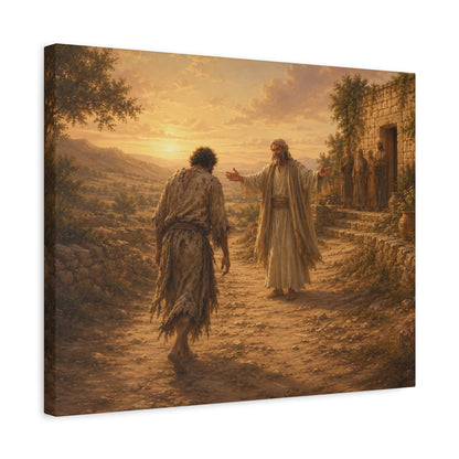 Copy of Copy of Copy of Copy of Canvas Wall Art - The Prodigal Son Biblical Print (Matte Stretched Canvas)