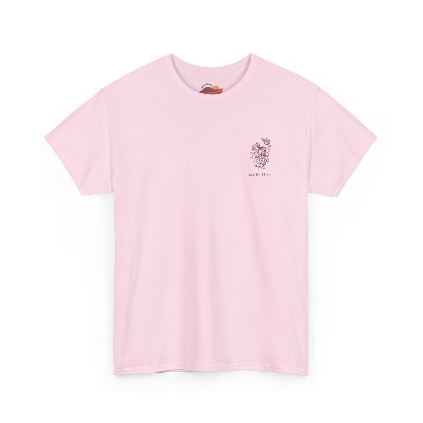Vineyard Sketch Tee — 'The True Vine' Floral Grape Graphic T-Shirt