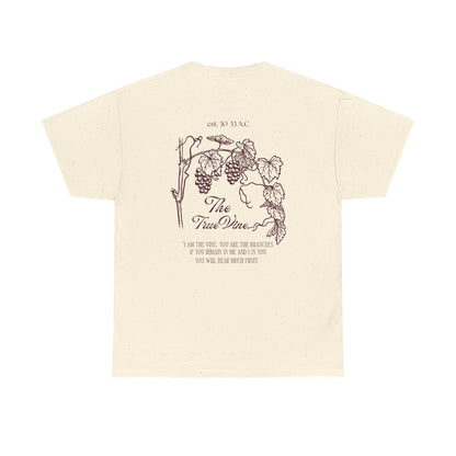 Vineyard Sketch Tee — 'The True Vine' Floral Grape Graphic T-Shirt