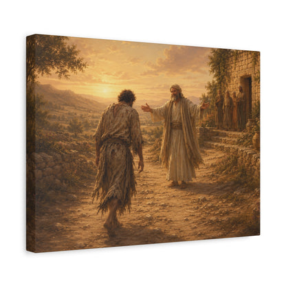 Copy of Copy of Copy of Copy of Canvas Wall Art - The Prodigal Son Biblical Print (Matte Stretched Canvas)