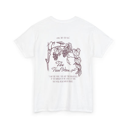 Vineyard Sketch Tee — 'The True Vine' Floral Grape Graphic T-Shirt