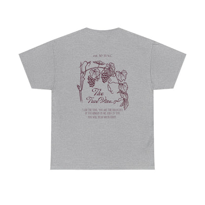 Vineyard Sketch Tee — 'The True Vine' Floral Grape Graphic T-Shirt