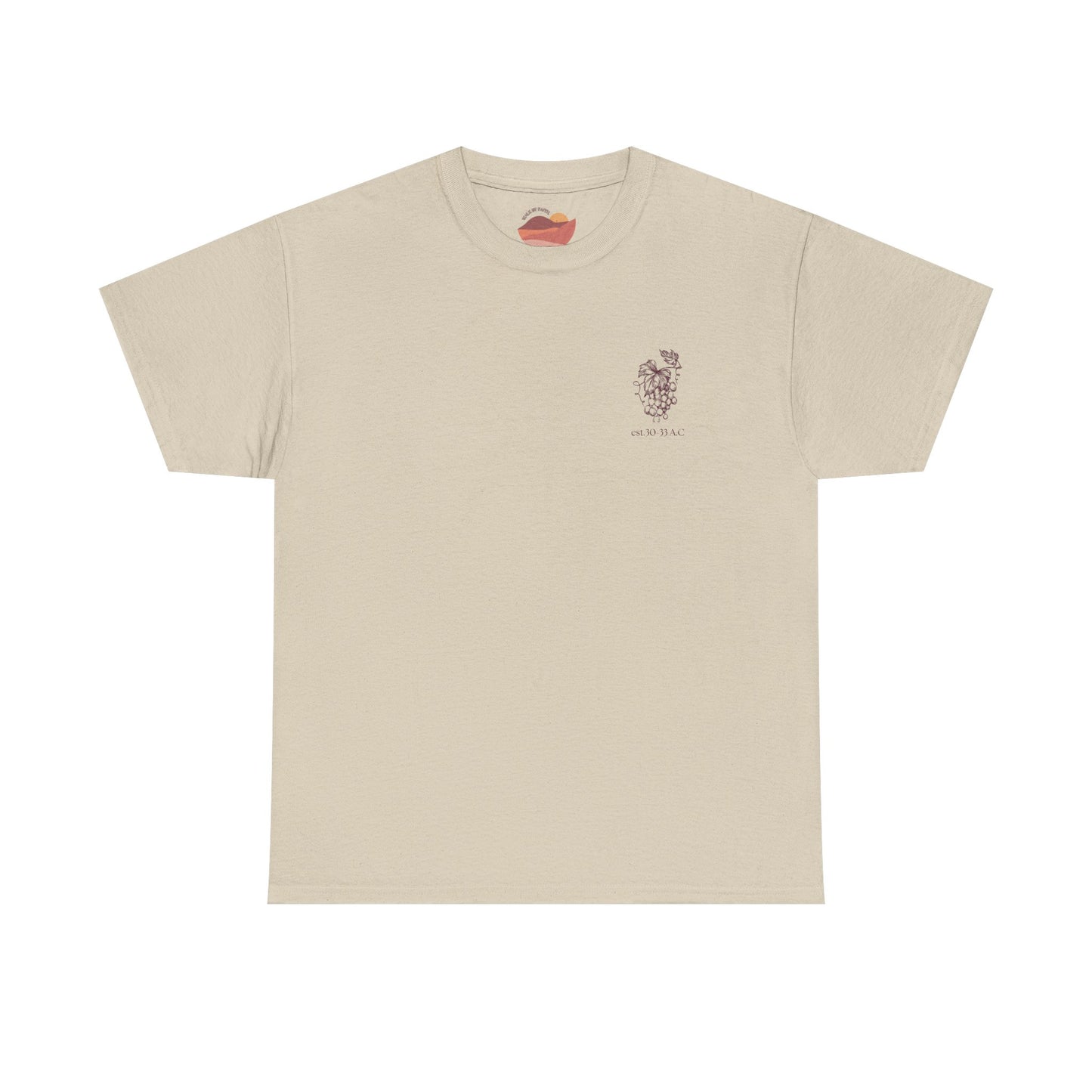 Vineyard Sketch Tee — 'The True Vine' Floral Grape Graphic T-Shirt
