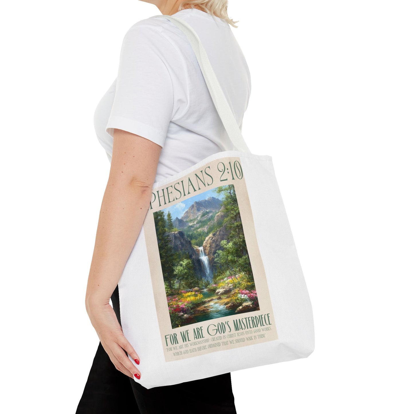 Copy of Christian Quote Tote Bag — “If the Devil Says: NO WAY! We Say: YAHWEH”