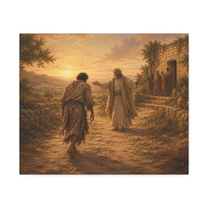Copy of Copy of Copy of Copy of Canvas Wall Art - The Prodigal Son Biblical Print (Matte Stretched Canvas)