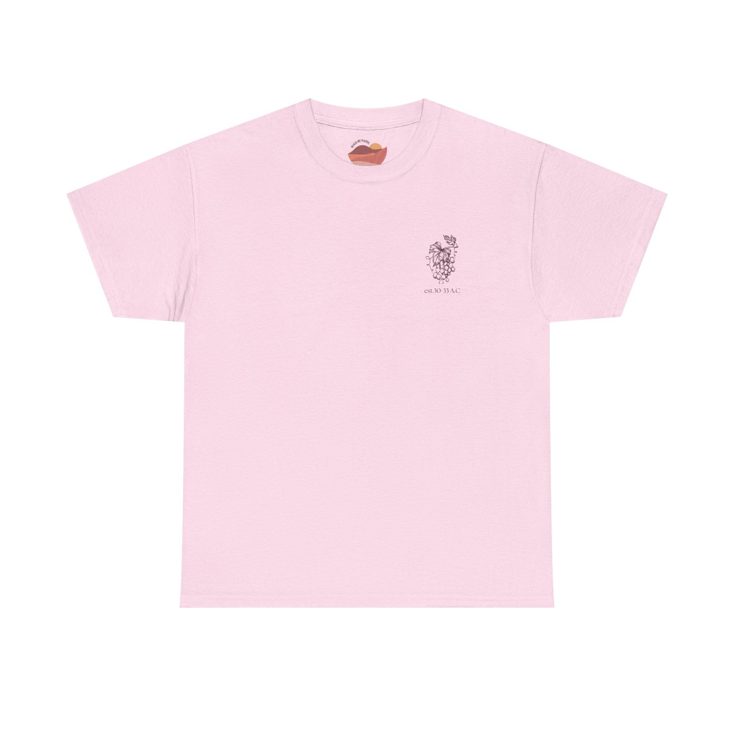 Vineyard Sketch Tee — 'The True Vine' Floral Grape Graphic T-Shirt