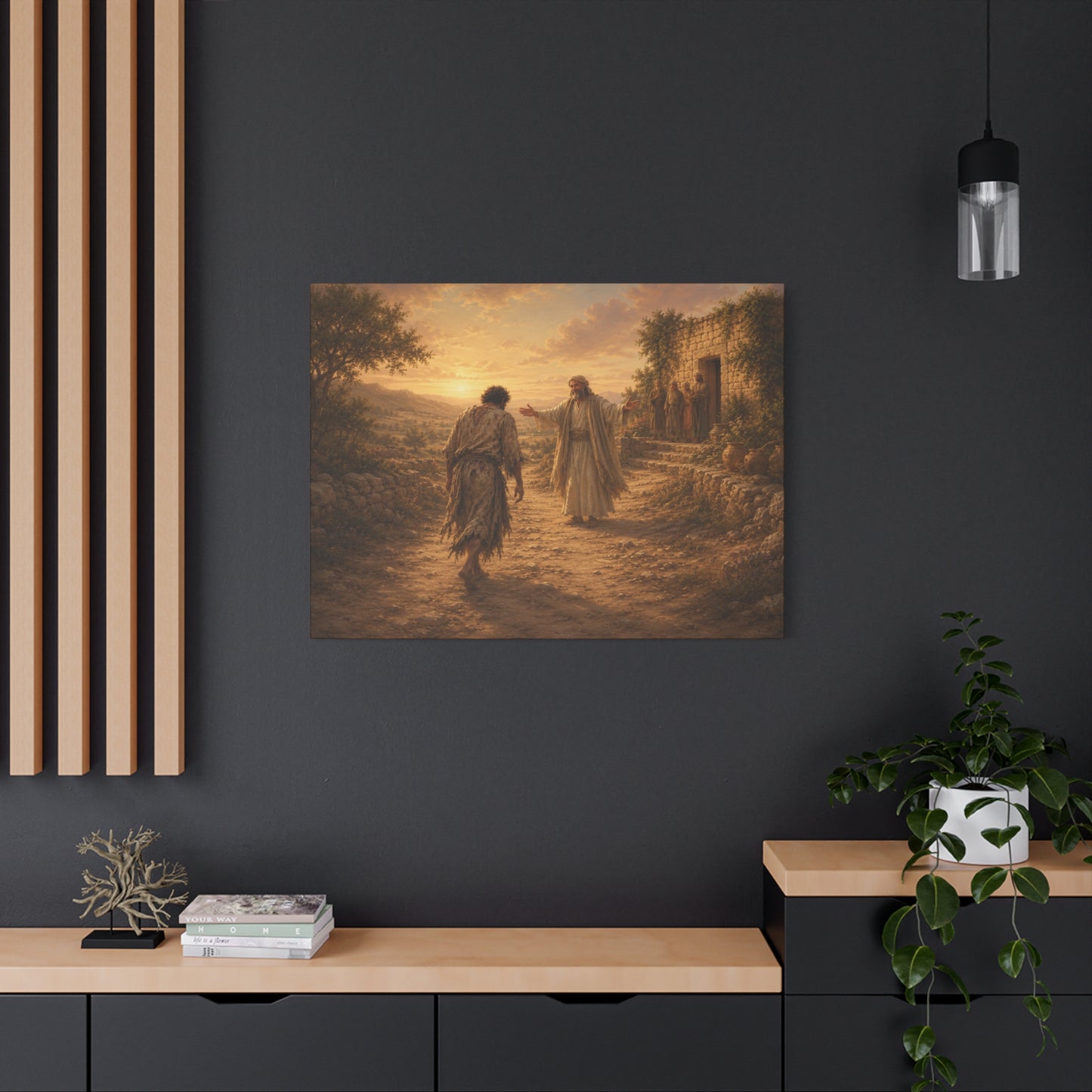 Copy of Copy of Copy of Copy of Canvas Wall Art - The Prodigal Son Biblical Print (Matte Stretched Canvas)