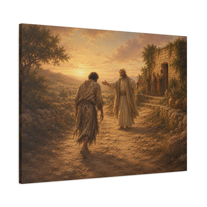 Copy of Copy of Copy of Copy of Canvas Wall Art - The Prodigal Son Biblical Print (Matte Stretched Canvas)