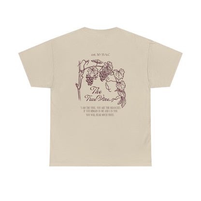 Vineyard Sketch Tee — 'The True Vine' Floral Grape Graphic T-Shirt