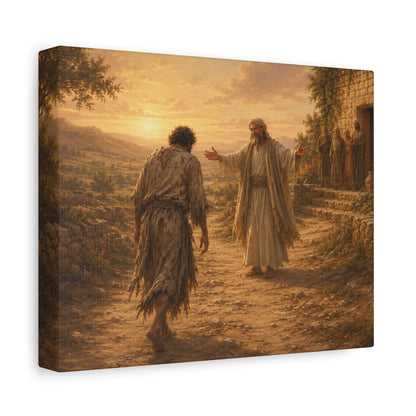 Copy of Copy of Copy of Copy of Canvas Wall Art - The Prodigal Son Biblical Print (Matte Stretched Canvas)