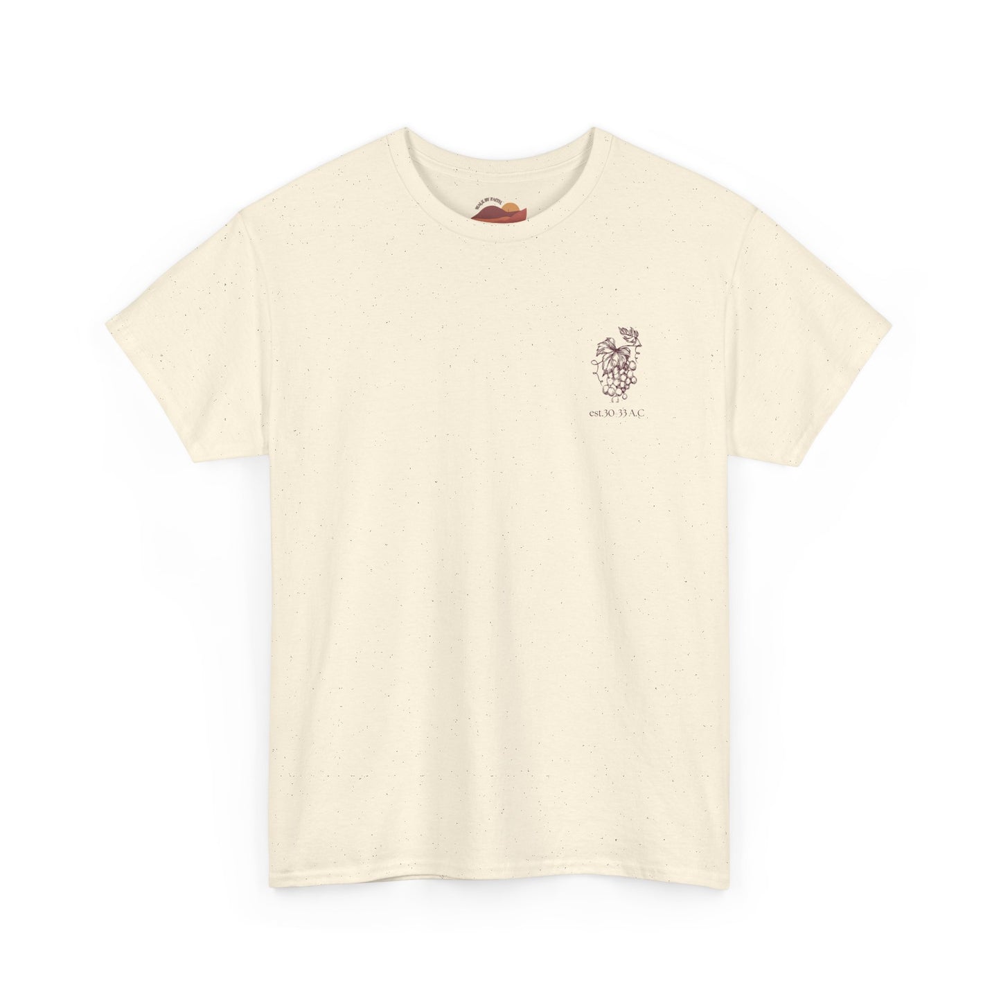 Vineyard Sketch Tee — 'The True Vine' Floral Grape Graphic T-Shirt