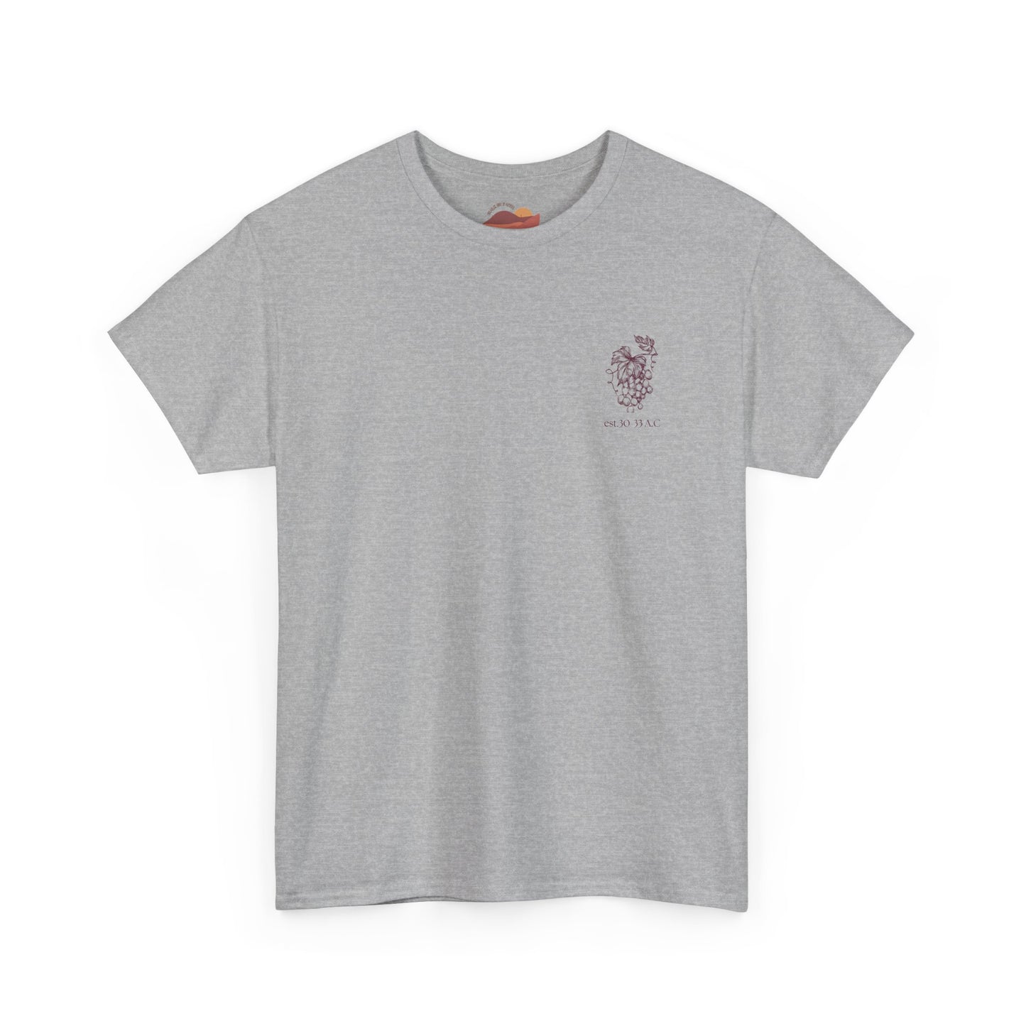 Vineyard Sketch Tee — 'The True Vine' Floral Grape Graphic T-Shirt