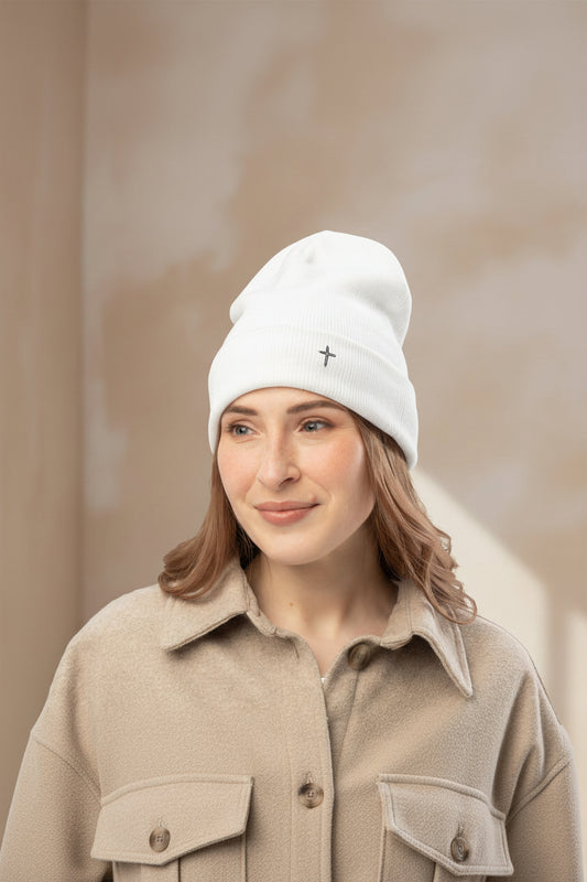 Cross Beanie – Minimal Faith Edition