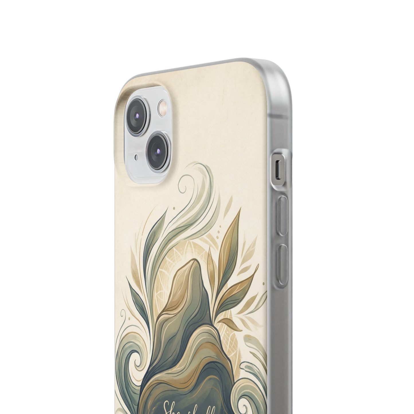 Phone Case - "She shall not be moved" Inspirational Floral Mountain Flexi Case