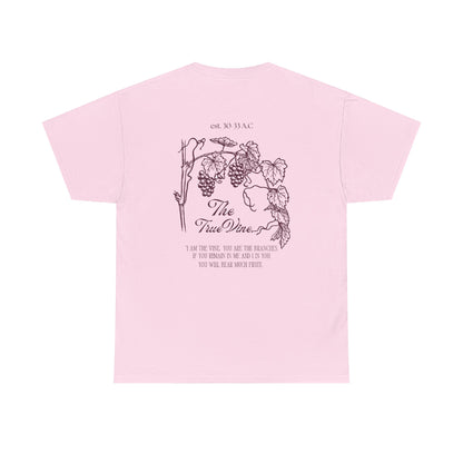 Vineyard Sketch Tee — 'The True Vine' Floral Grape Graphic T-Shirt
