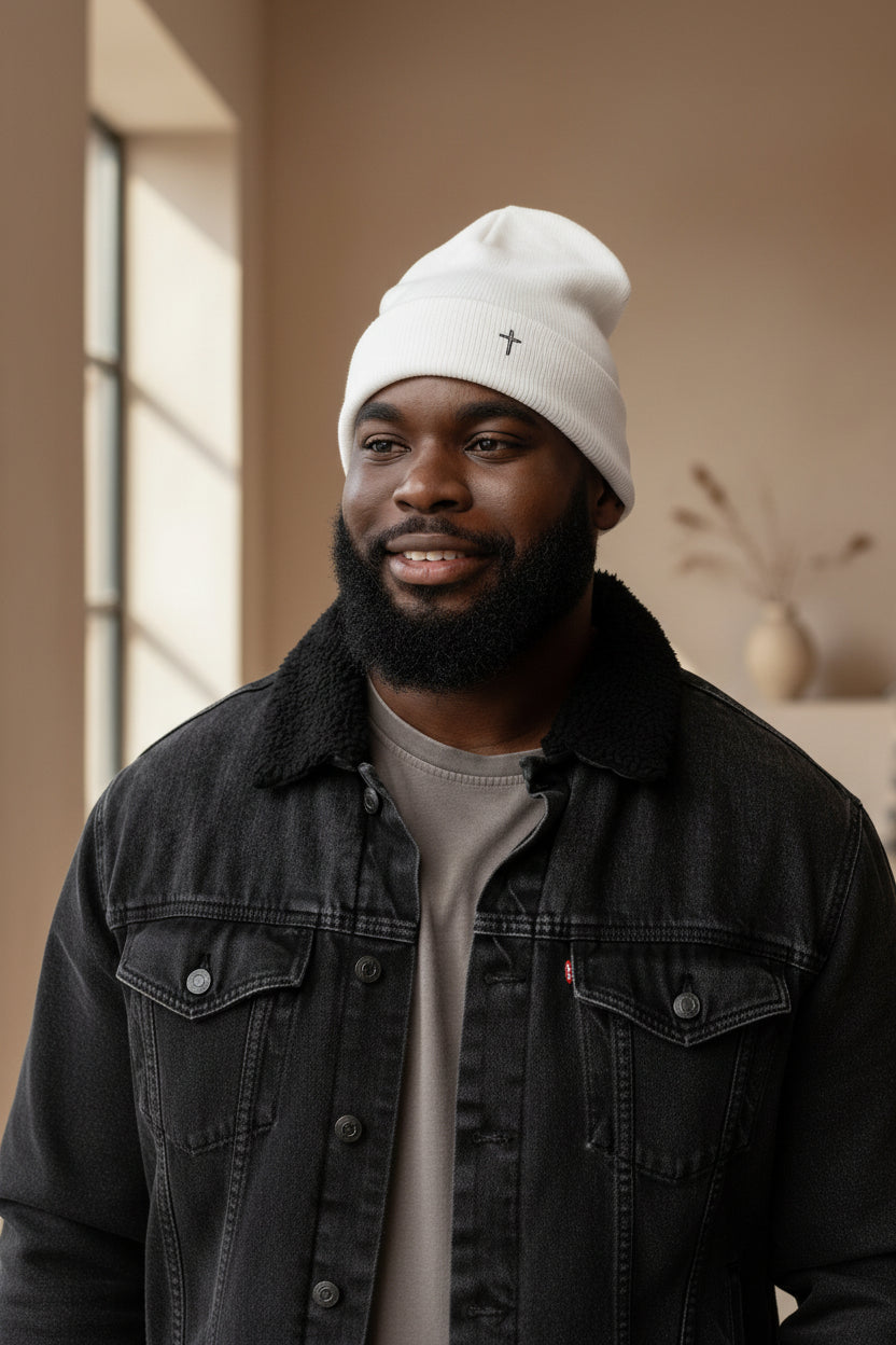 Cross Beanie – Minimal Faith Edition