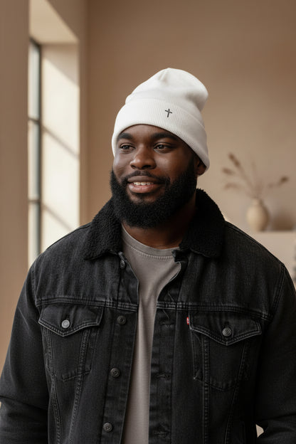 Cross Beanie – Minimal Faith Edition