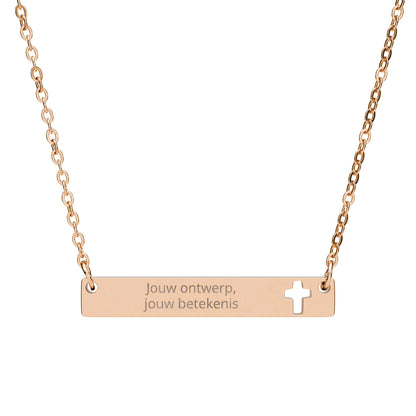 Faith Bar Ketting – Persoonlijk Gegraveerd
