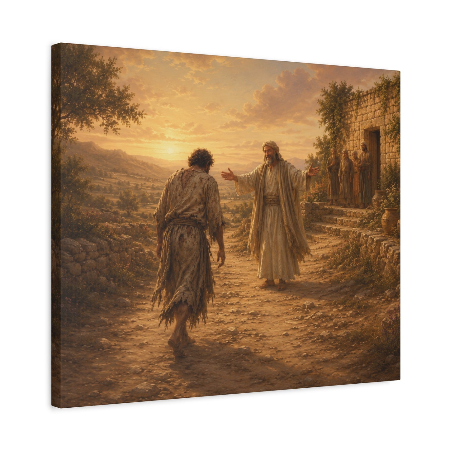 Copy of Copy of Copy of Copy of Canvas Wall Art - The Prodigal Son Biblical Print (Matte Stretched Canvas)