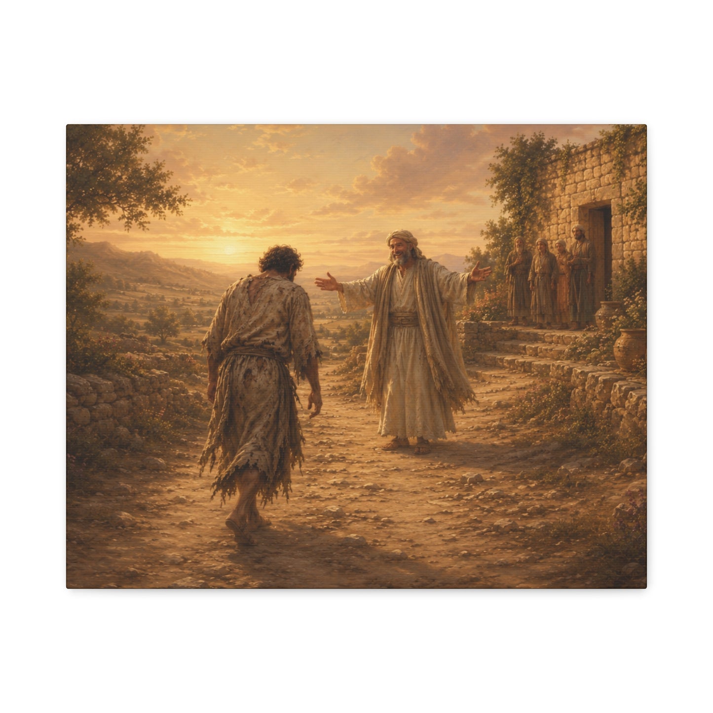 Copy of Copy of Copy of Copy of Canvas Wall Art - The Prodigal Son Biblical Print (Matte Stretched Canvas)