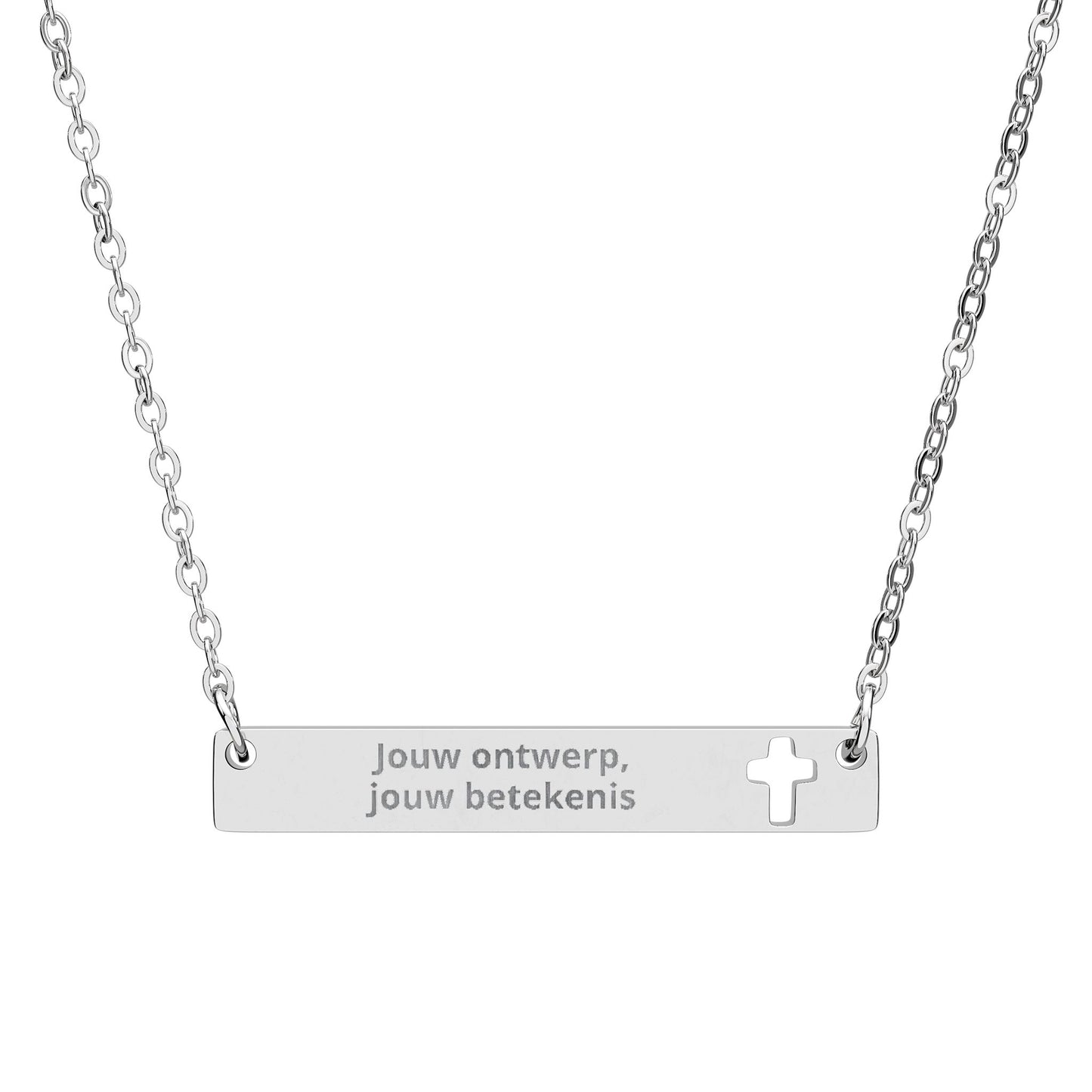 Faith Bar Ketting – Persoonlijk Gegraveerd