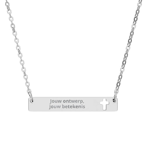Faith Bar Ketting – Persoonlijk Gegraveerd