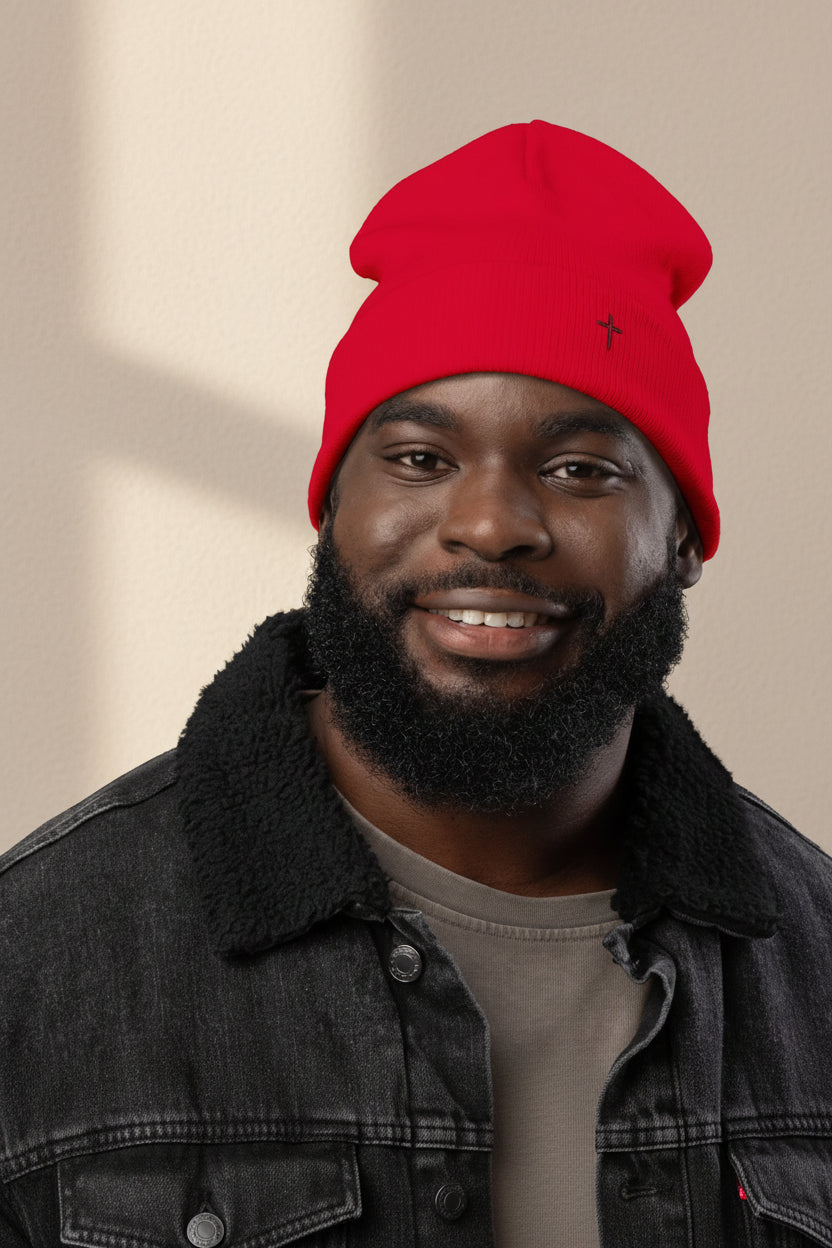 Cross Beanie – Minimal Faith Edition