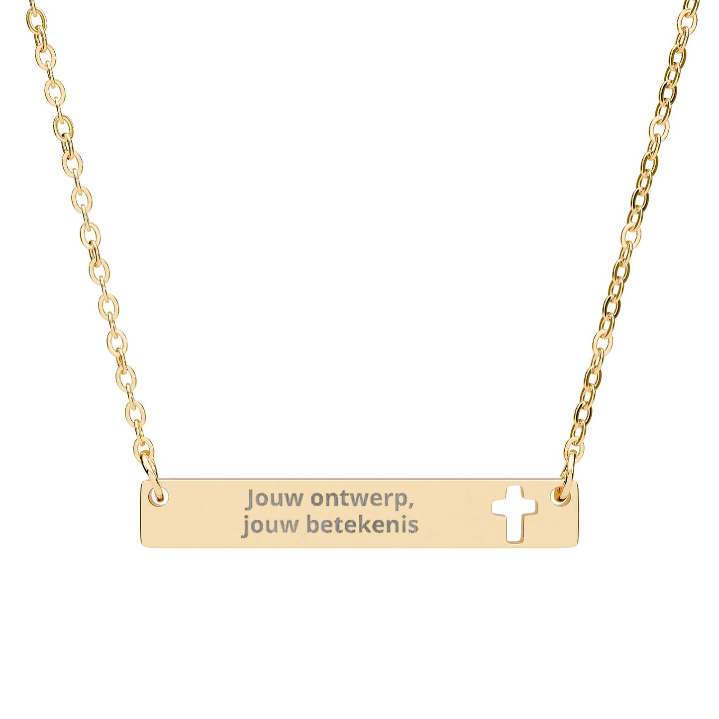 Faith Bar Ketting – Persoonlijk Gegraveerd