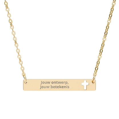 Faith Bar Ketting – Persoonlijk Gegraveerd