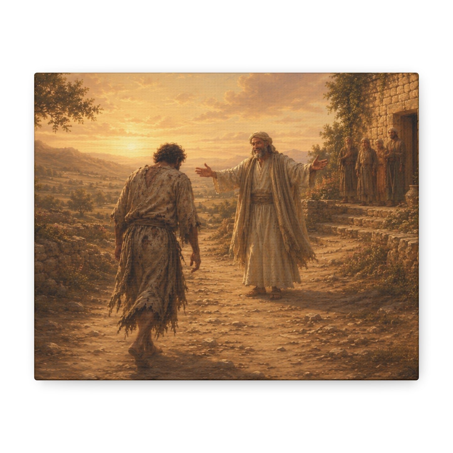 Copy of Copy of Copy of Copy of Canvas Wall Art - The Prodigal Son Biblical Print (Matte Stretched Canvas)