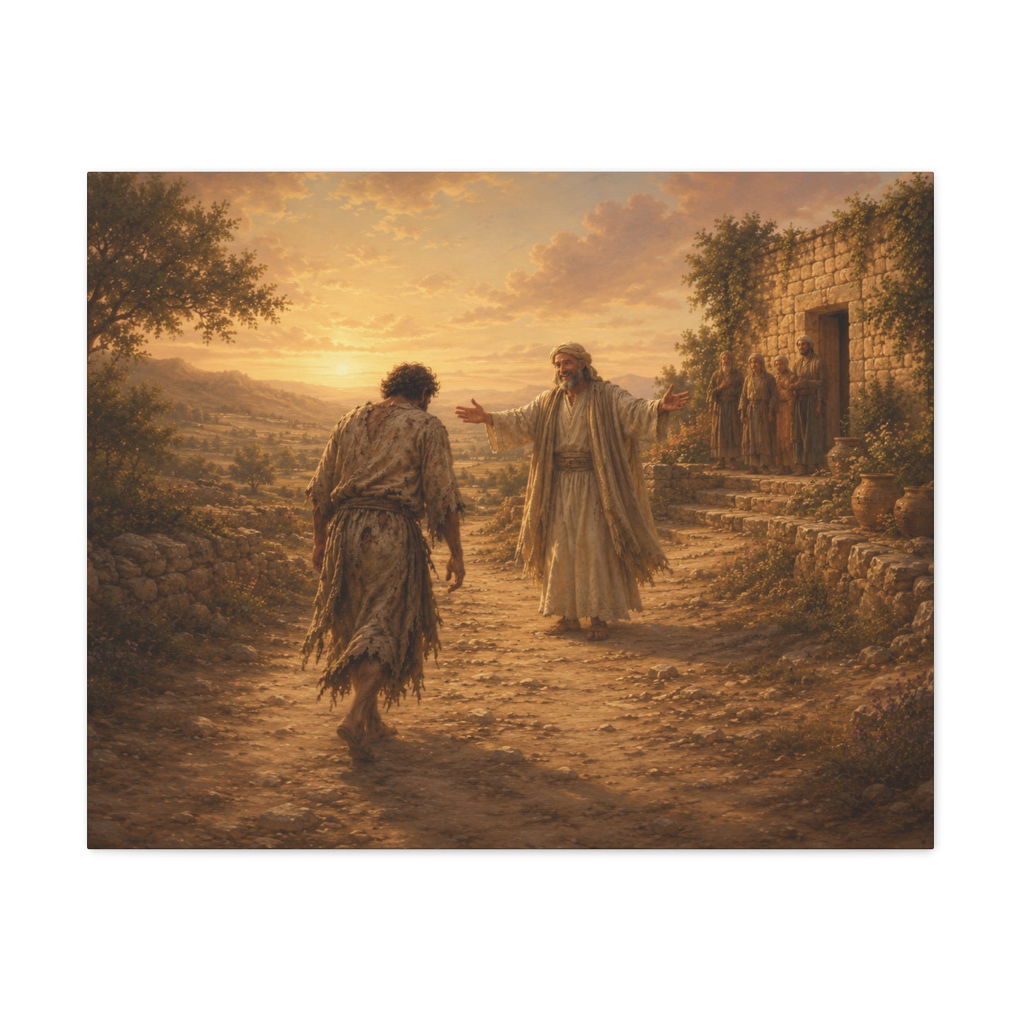 Copy of Copy of Copy of Copy of Canvas Wall Art - The Prodigal Son Biblical Print (Matte Stretched Canvas)
