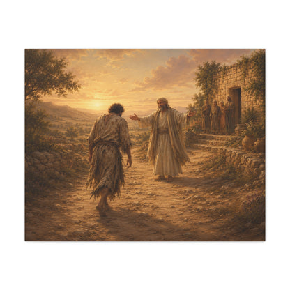 Copy of Copy of Copy of Copy of Canvas Wall Art - The Prodigal Son Biblical Print (Matte Stretched Canvas)