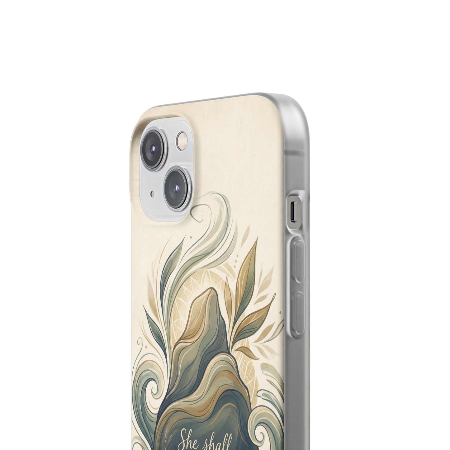Phone Case - "She shall not be moved" Inspirational Floral Mountain Flexi Case