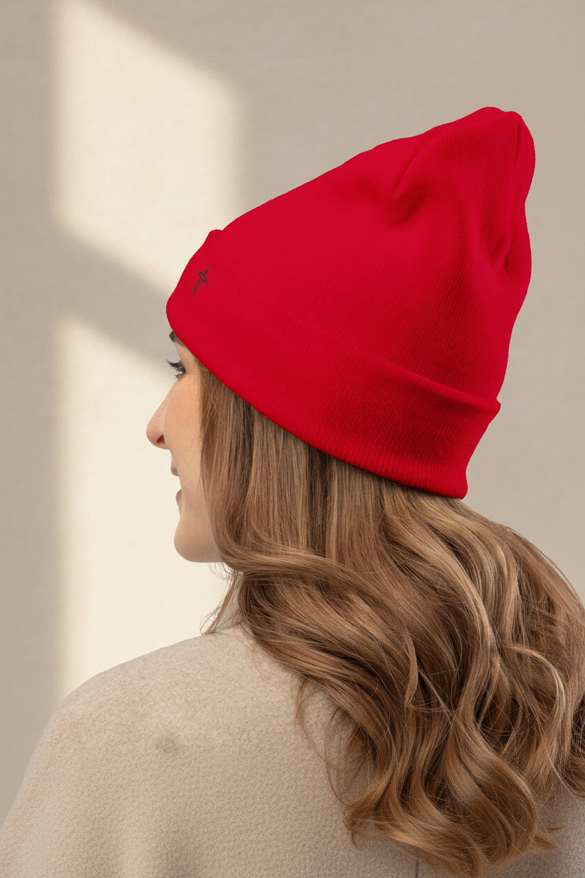 Cross Beanie – Minimal Faith Edition