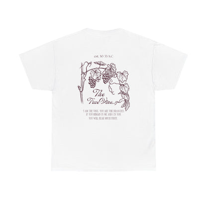 Vineyard Sketch Tee — 'The True Vine' Floral Grape Graphic T-Shirt