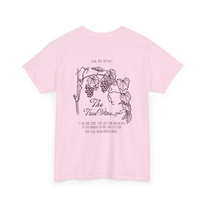 Vineyard Sketch Tee — 'The True Vine' Floral Grape Graphic T-Shirt