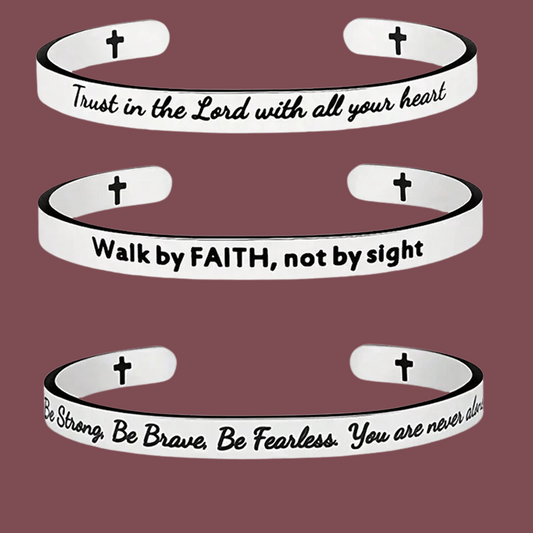 Stalen Armband met Bijbelvers