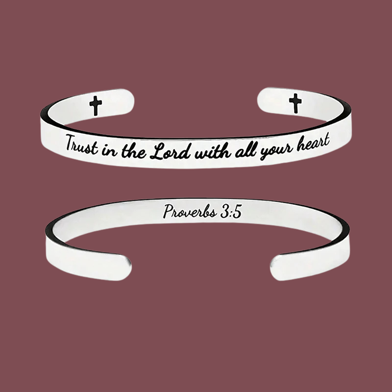 Stalen Armband met Bijbelvers
